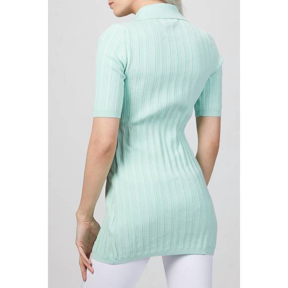 NEW RONNY KOBO waverly knit top in mint - Picture 2 of 2